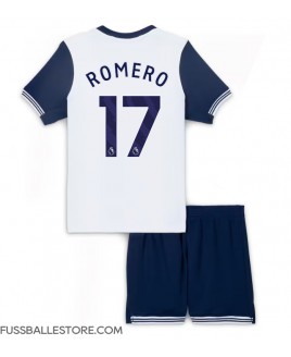 Günstige Tottenham Hotspur Cristian Romero #17 Heimtrikotsatz Kinder 2024-25 Kurzarm (+ Kurze Hosen)